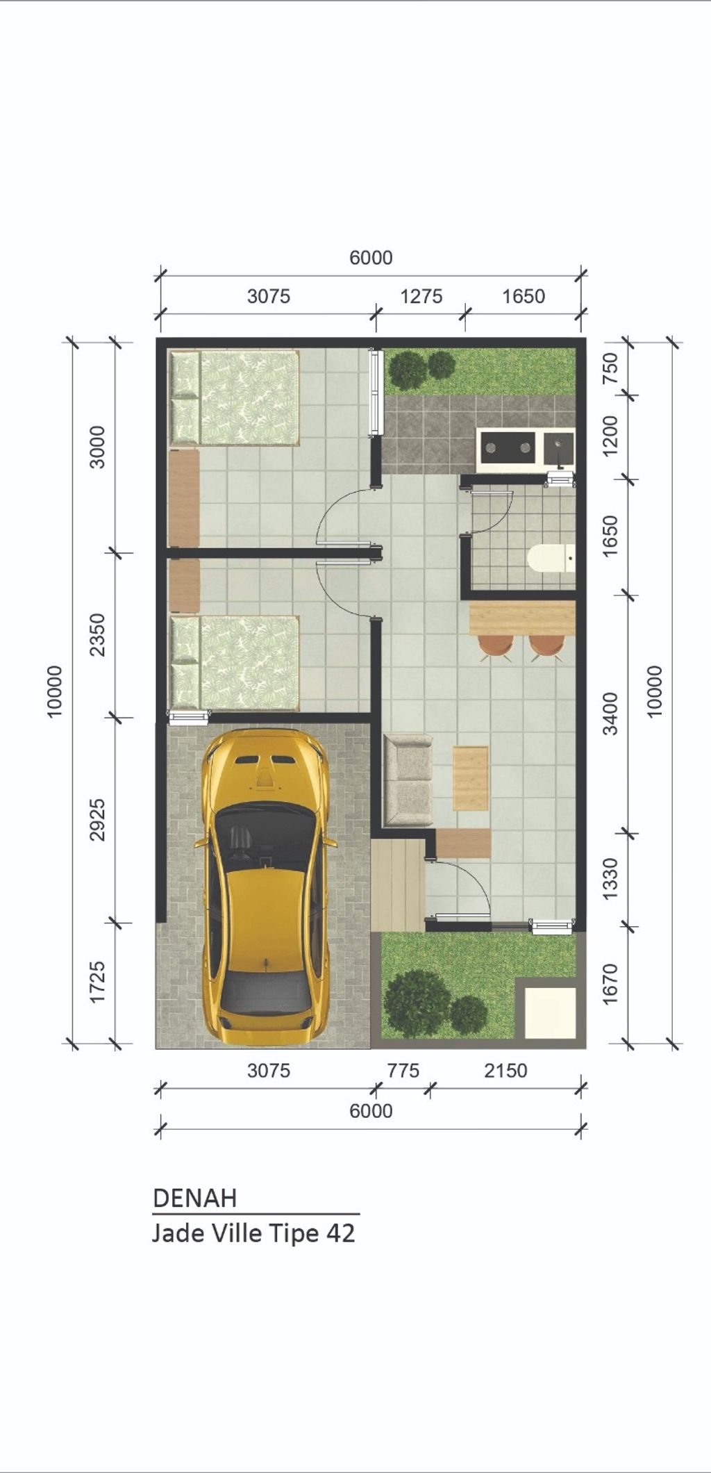 foto denah rumah tipe VEYA perumahan Jade Ville