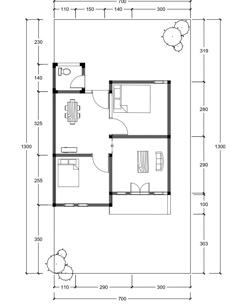 foto denah rumah tipe 36 perumahan ALFATIH LAND
