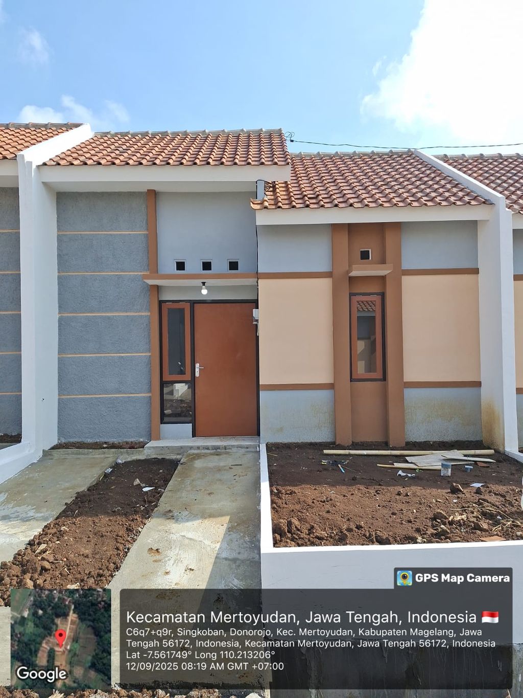 foto tampak rumah tipe 30 perumahan PURI HARMONI 5