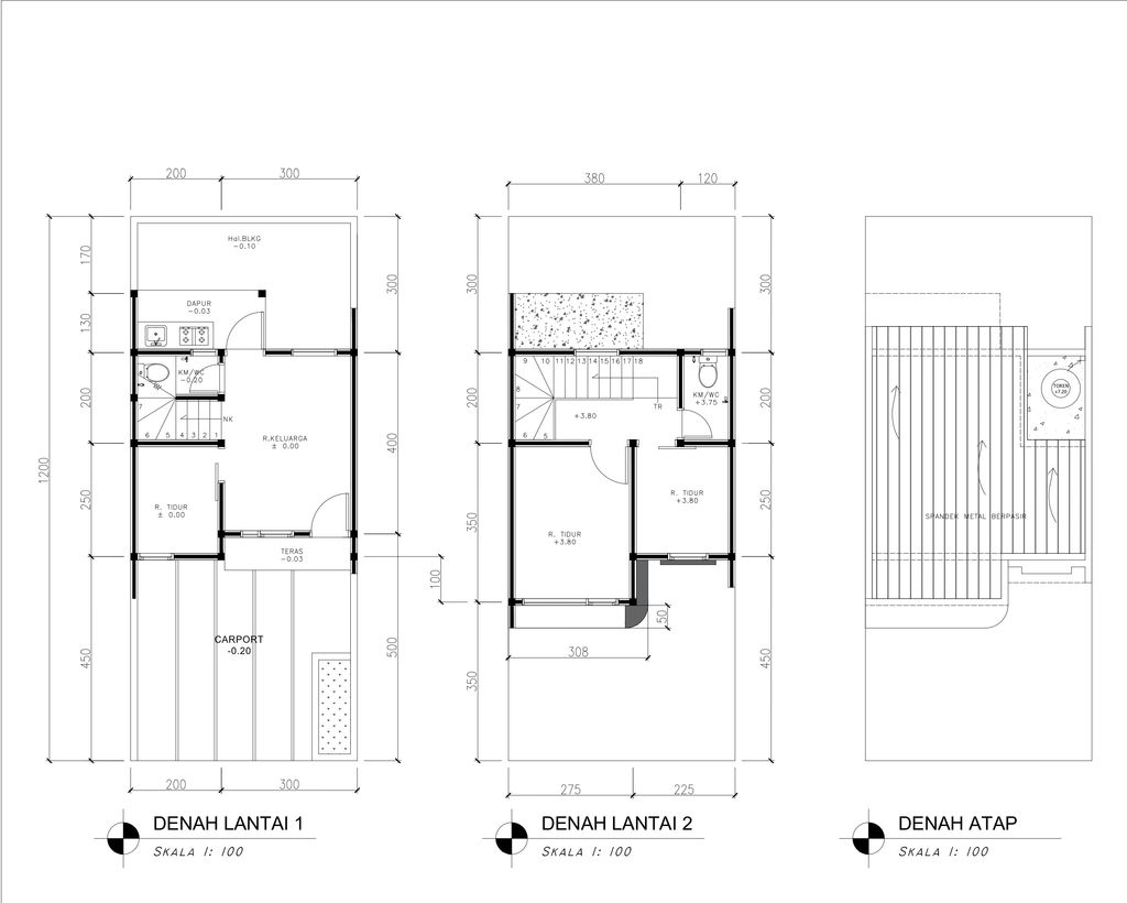 foto denah rumah tipe 47 Compact High Ceiling (3KT) (374) perumahan Griya Pataruman Asri 2