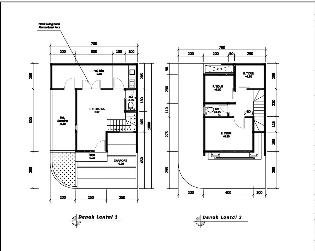 foto denah rumah tipe 54 New Compact HC Classic (3KT) (636) perumahan G-Land Arcadia Buahbatu