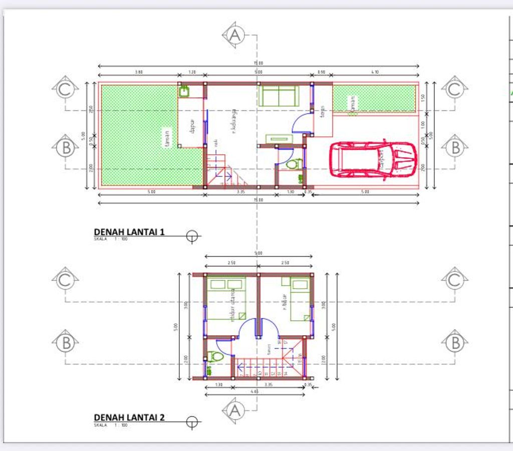 foto denah rumah tipe 51/75 perumahan Kamayangan Residence