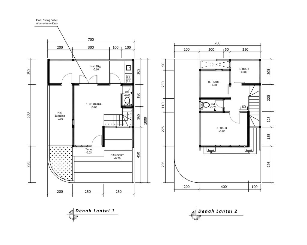 foto denah rumah tipe 54 New Compact HC Classic (3KT) (636) perumahan G-Land Arcadia Buahbatu