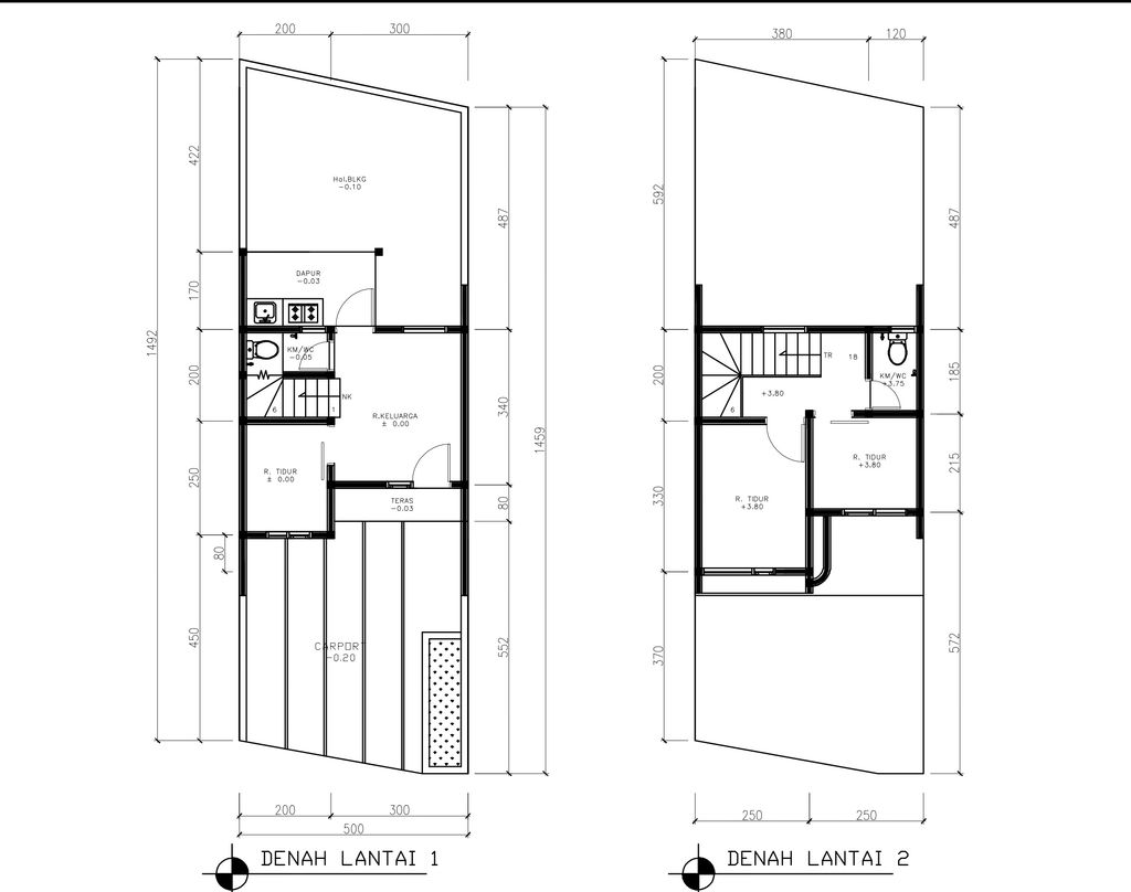 foto denah rumah tipe 43 Compact (3 kamar) (565) perumahan Cluster Beverly