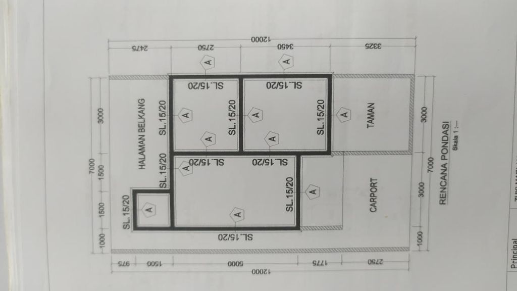 foto denah rumah tipe BLOK A 11 perumahan Bukit Padang Merbau