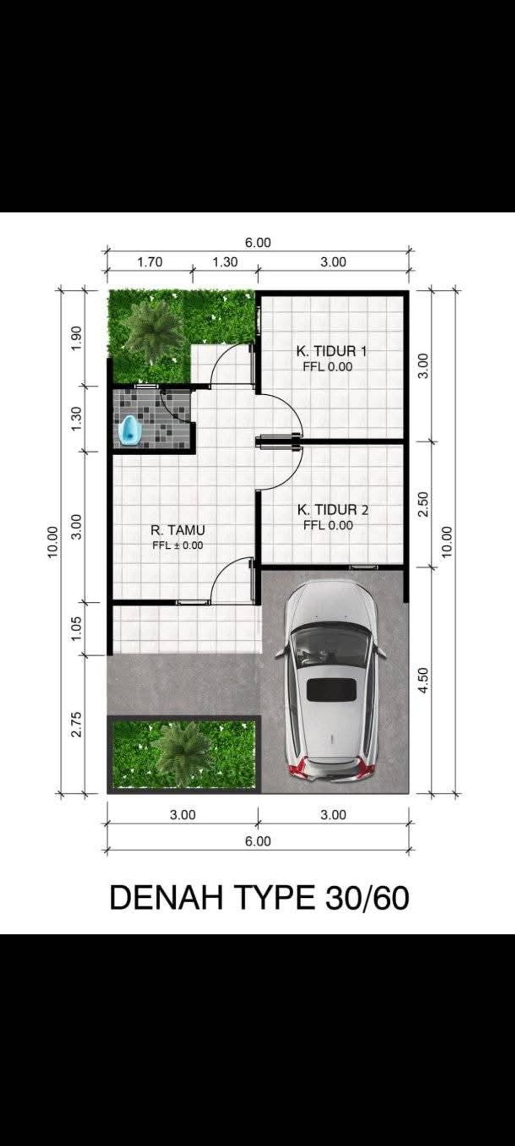 foto denah rumah tipe Subsidi perumahan PESONA CITRA RESIDENCE 2