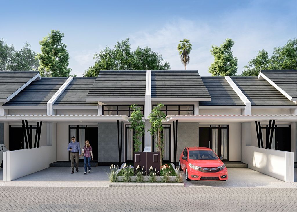 foto tampak rumah tipe Fascino perumahan PESONA PARK RESIDENCE 2