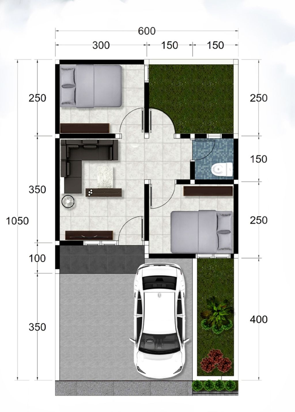 foto denah rumah tipe Entice_Komersil perumahan PESONA PARK RESIDENCE 2