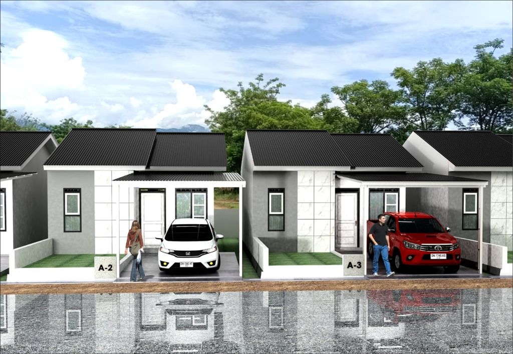 foto tampak rumah tipe 36/98 perumahan BUMI RAYA RESIDENCE