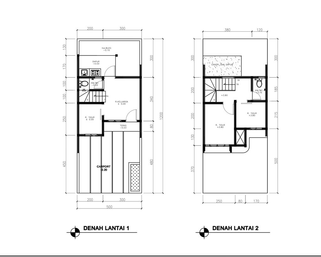 foto denah rumah tipe 43 Compact 3 Kamar HC (485) perumahan G-Land Ciwastra Park 2