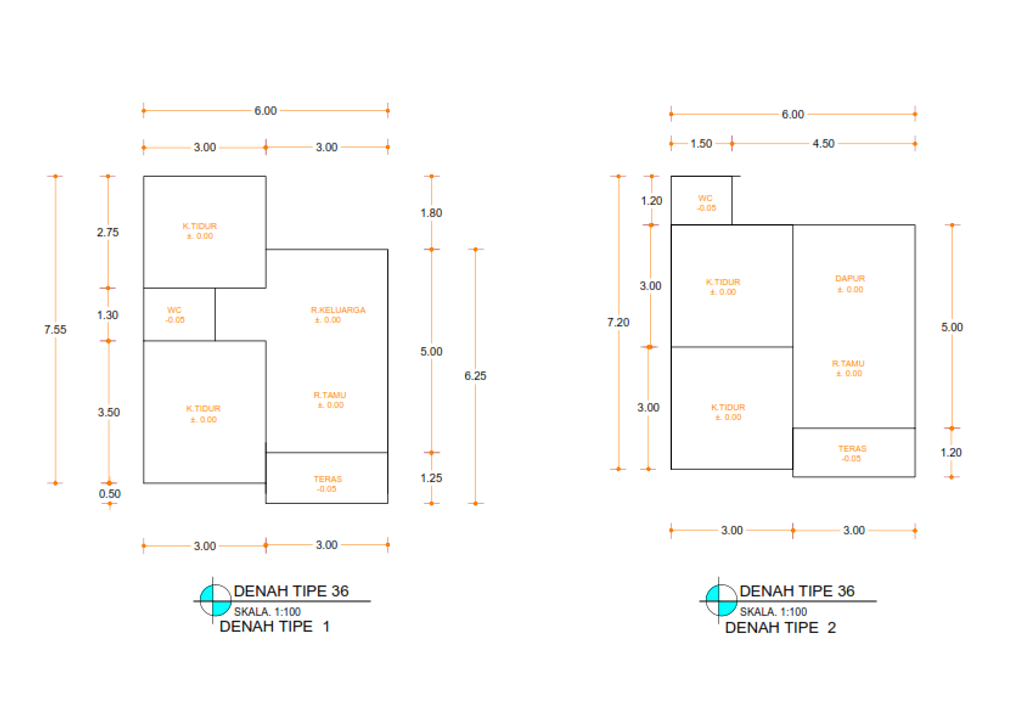 foto denah rumah tipe rumah subsidi perumahan Diputra Land Peukanbada
