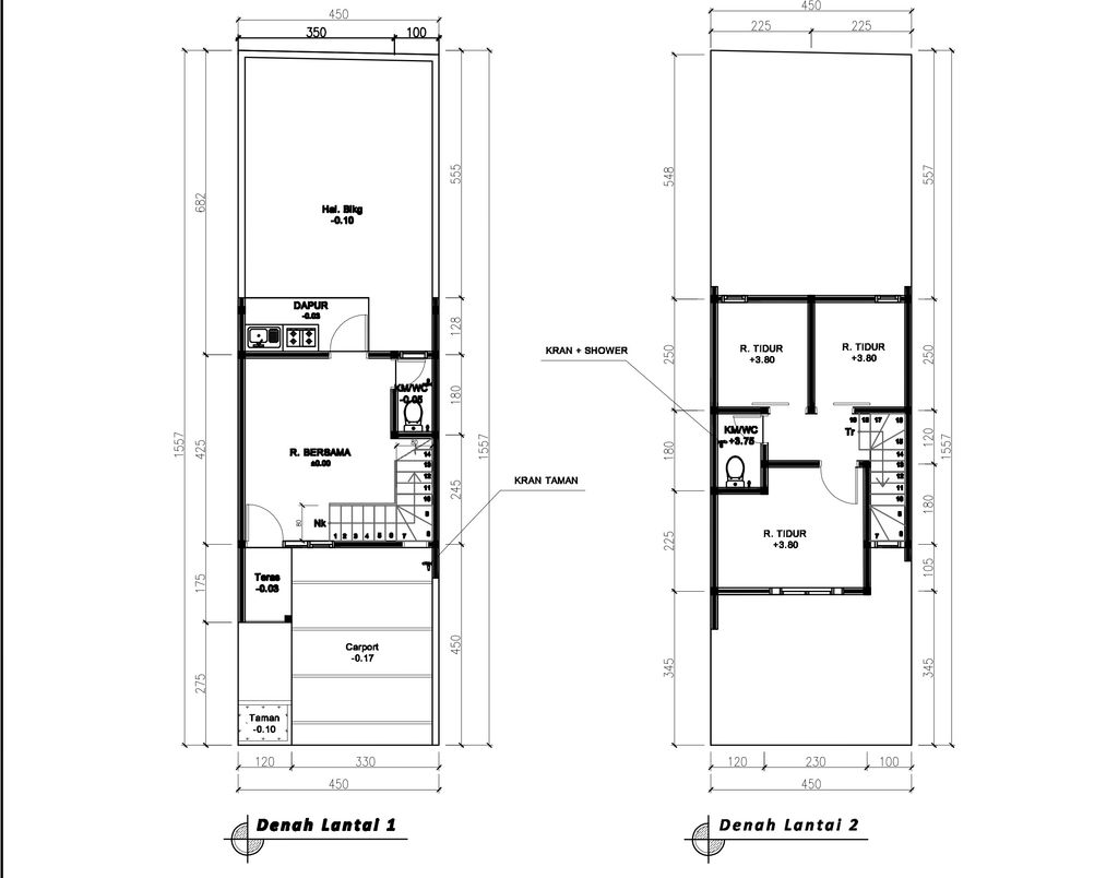 foto denah rumah tipe 50 Compact 3 Kamar HC (579) perumahan Seroja Home Residence 4