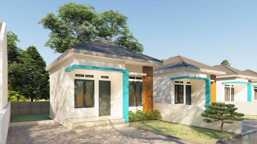 foto tampak rumah tipe rumah subsidi perumahan Diputra Land Peukanbada