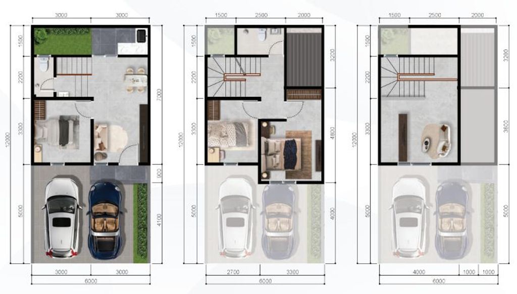 foto denah rumah tipe PRIVE perumahan FORTUNE GROOVE GRAHA RAYA