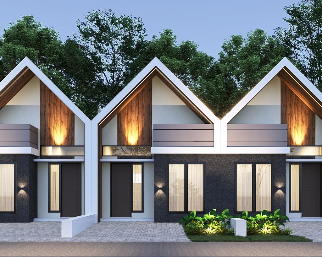 foto tampak rumah tipe El Fortune perumahan Juanda City Park