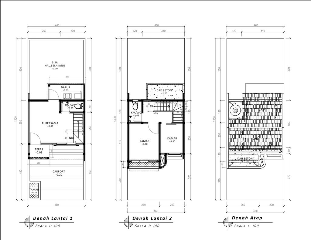 foto denah rumah tipe 38 Compact High Ceiling (2KT) (315) perumahan Griya Pataruman Asri 3
