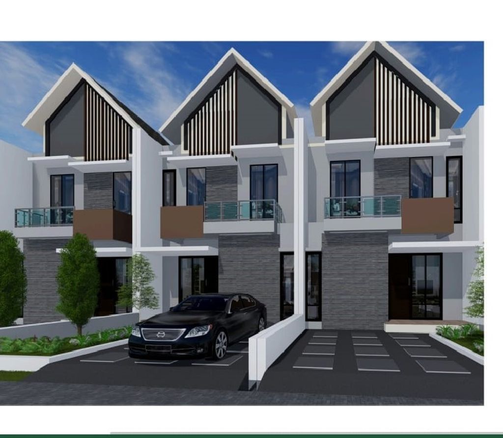 foto tampak rumah tipe Scandinavian 65/84 perumahan BHUMI NIRWANA SENTOSA