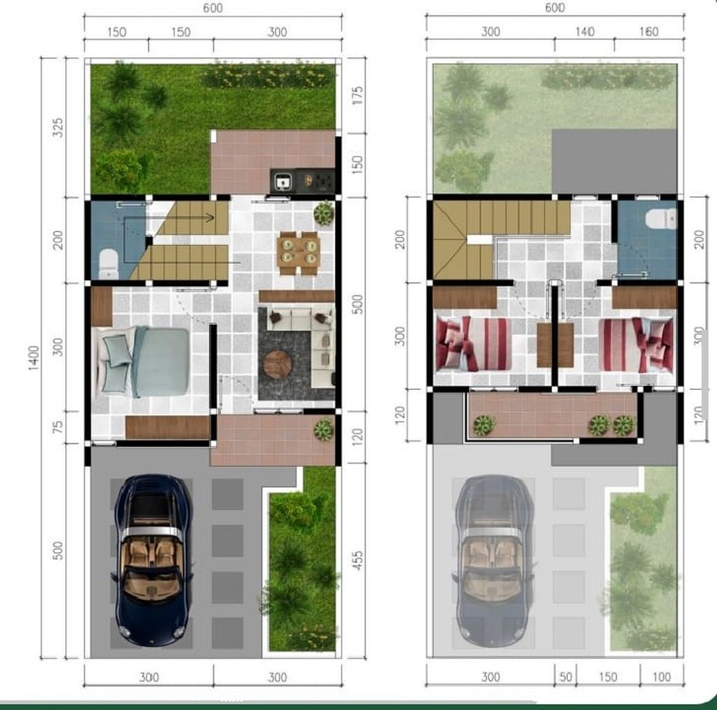 foto denah rumah tipe Scandinavian 65/84 perumahan BHUMI NIRWANA SENTOSA