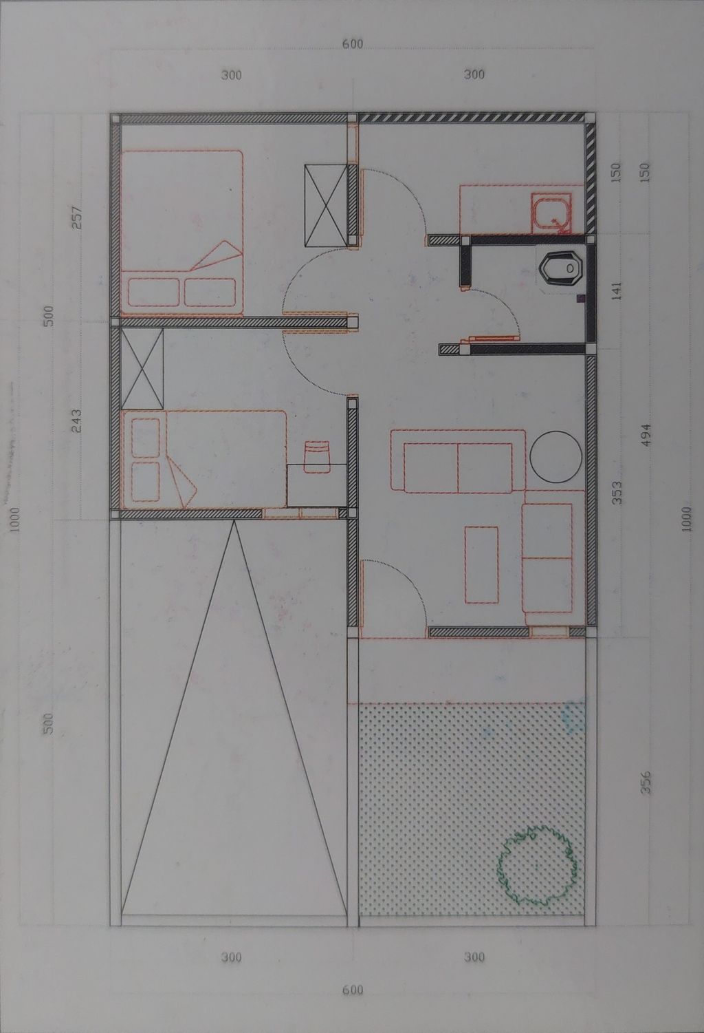 foto denah rumah tipe 30/60 perumahan Cikancung Regency 2