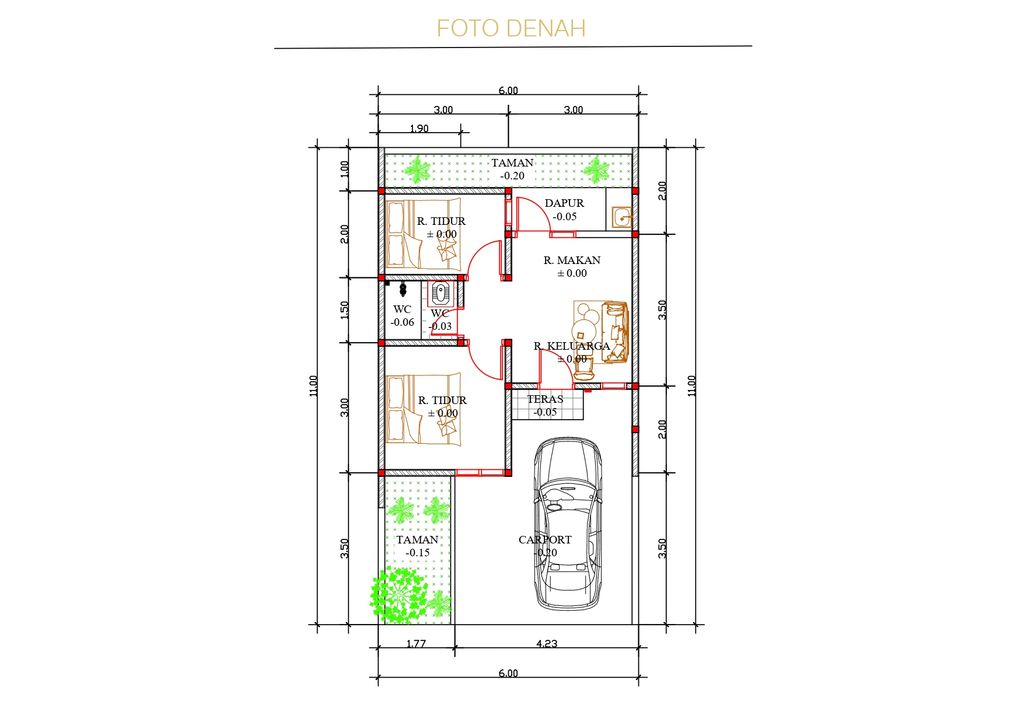 foto denah rumah tipe 33 perumahan Bumi Pesona Siliwangi