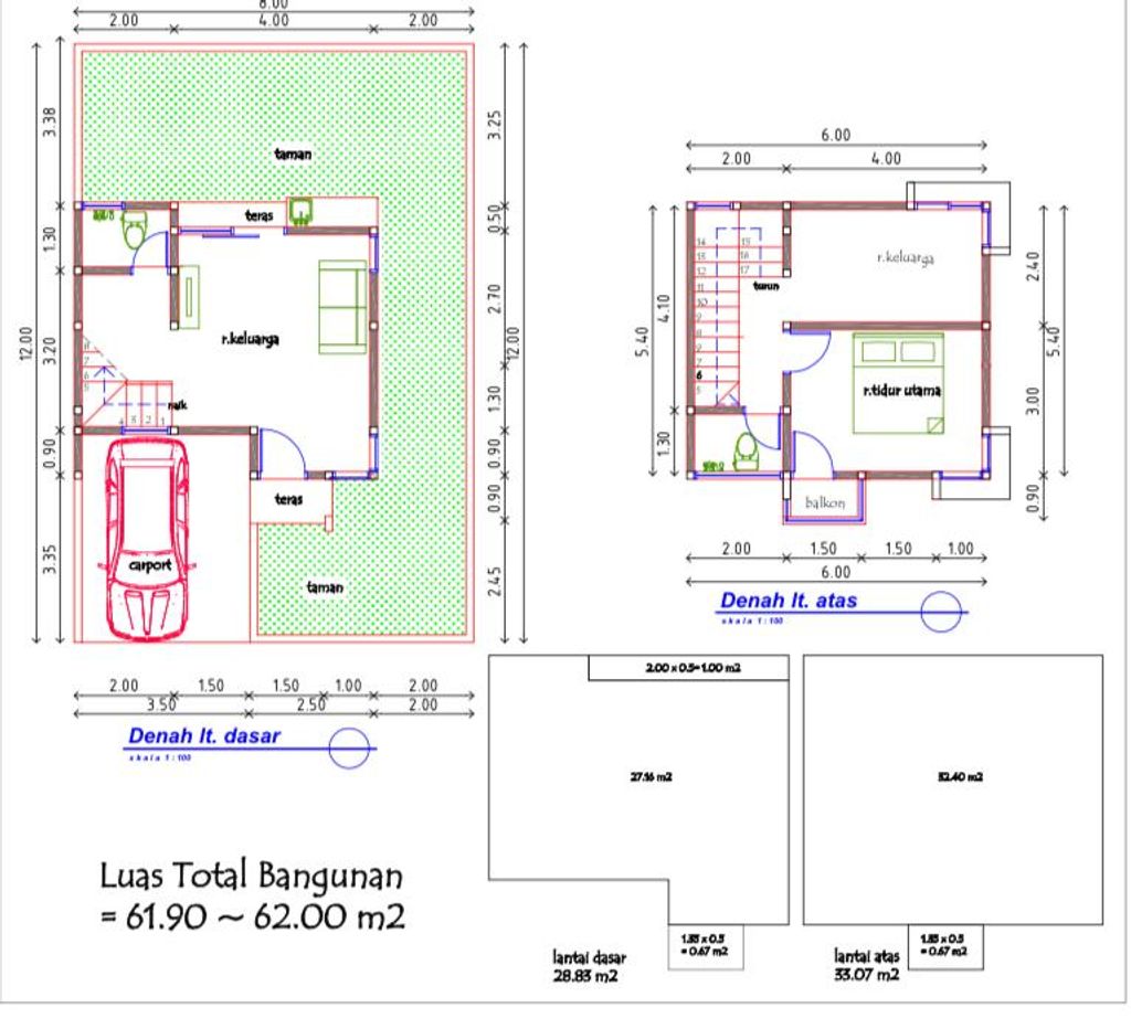 foto denah rumah tipe 47 perumahan Kamayangan Residence