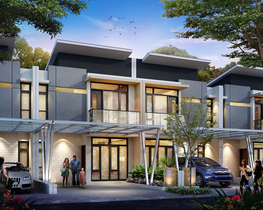 foto tampak rumah tipe GOOSEBERRY 114 perumahan Metland Transyogi Cibubur
