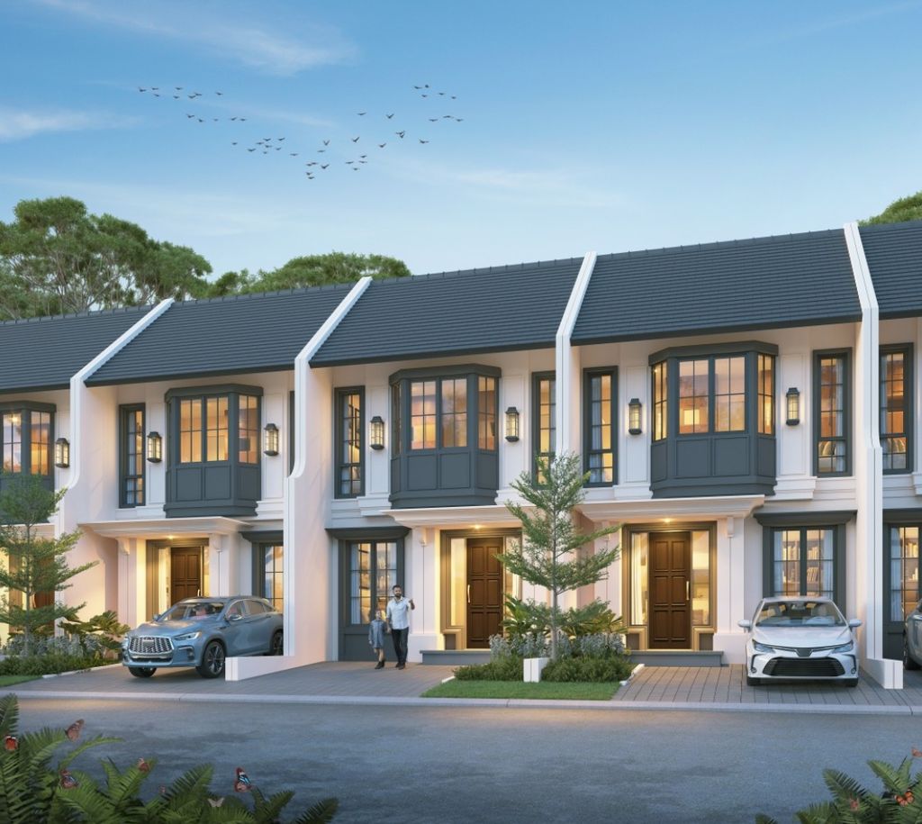 foto tampak rumah tipe MODBURY 2 RC perumahan CITRALAND CIBUBUR CLUSTER MODBURY