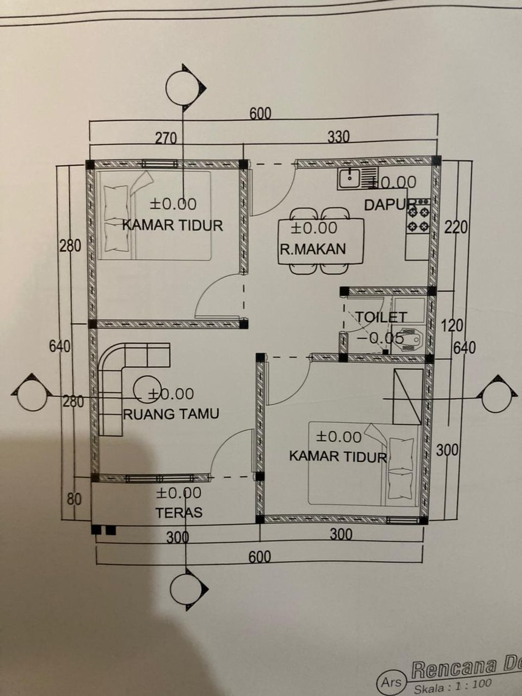 foto denah rumah tipe 36 perumahan GRIYA NUSANTARA