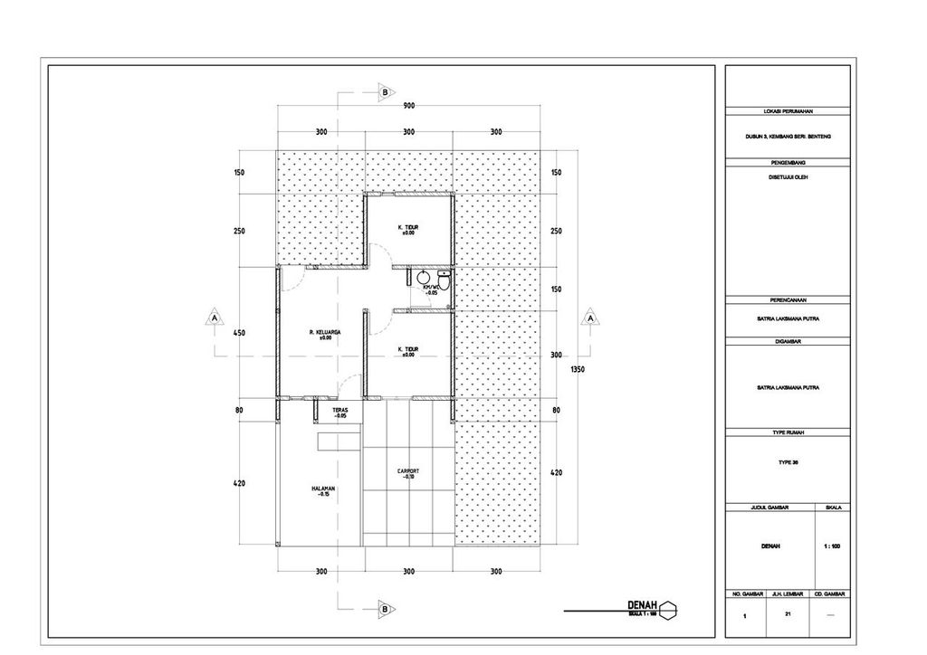 foto denah rumah tipe 36 perumahan PERUMAHAN KEMBANG SERI SEJAHTERA