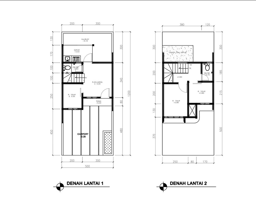 foto denah rumah tipe 43 Compact 3 Kamar HC (485) perumahan G-Land Ciwastra Park 2