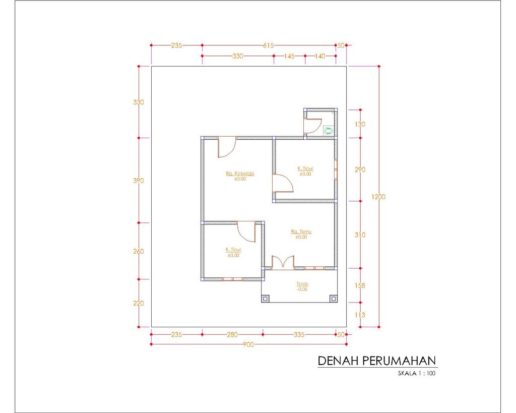 foto denah rumah tipe 36 perumahan PADENGO PERMAI 10