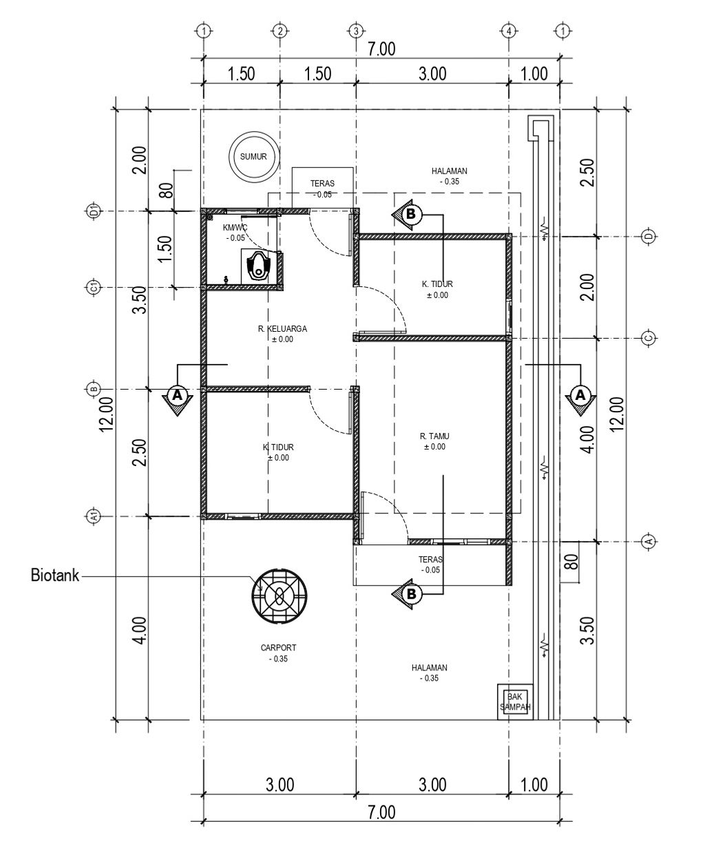 foto denah rumah tipe 36 perumahan TALANG JAWA RESIDENCE