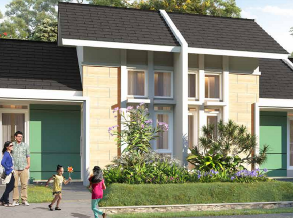 foto tampak rumah tipe G SUDUT - STANDARD perumahan CANGGU (CITRA MAJA RAYA 2)