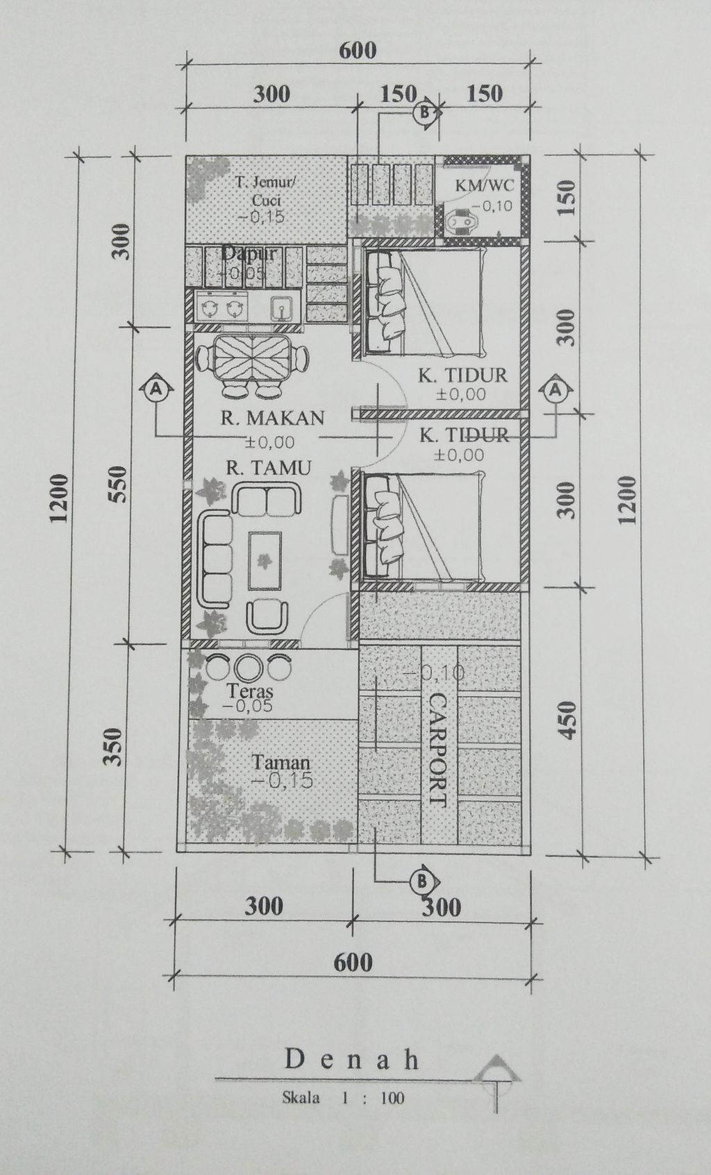 foto denah rumah tipe 36 E_31 perumahan PERUMAHAN RAPPANG INDAH