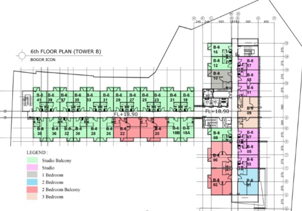 foto denah rumah tipe 3 bed room perumahan APARTEMEN BOGOR ICON TOWER BRAVIA