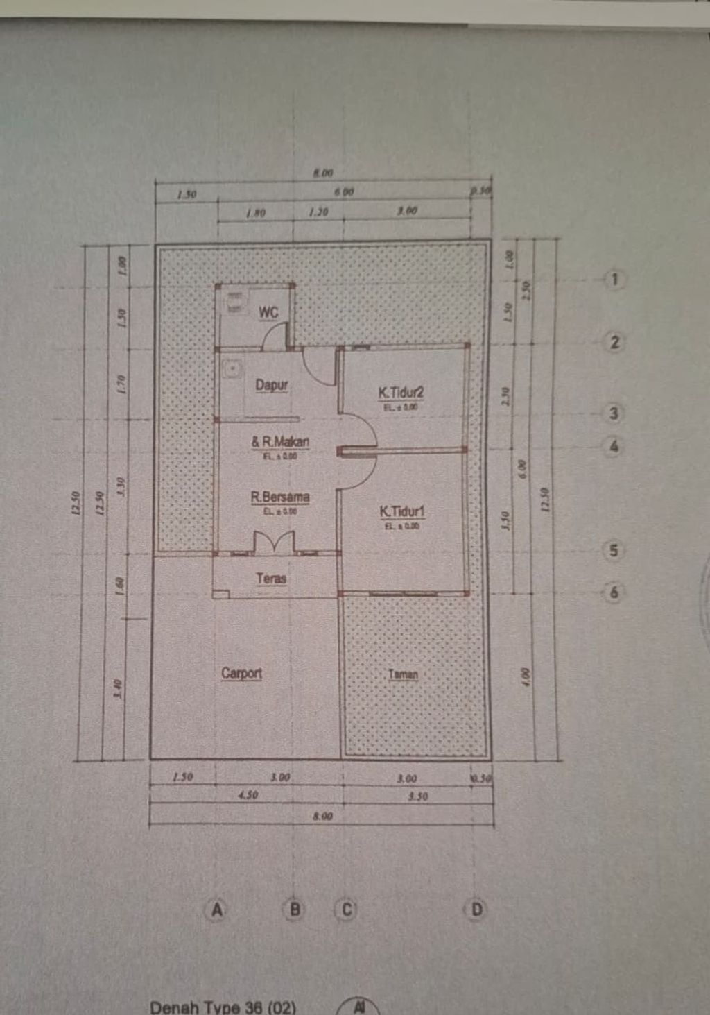 foto denah rumah tipe 36 perumahan GRAHA MEKAR RESIDENCE