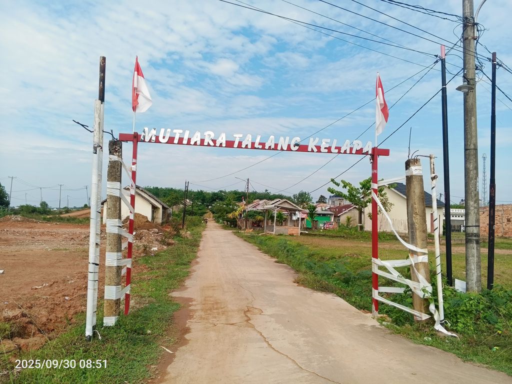 foto gerbang perumahan PERUMAHAN MUTIARA TALANG KELAPA