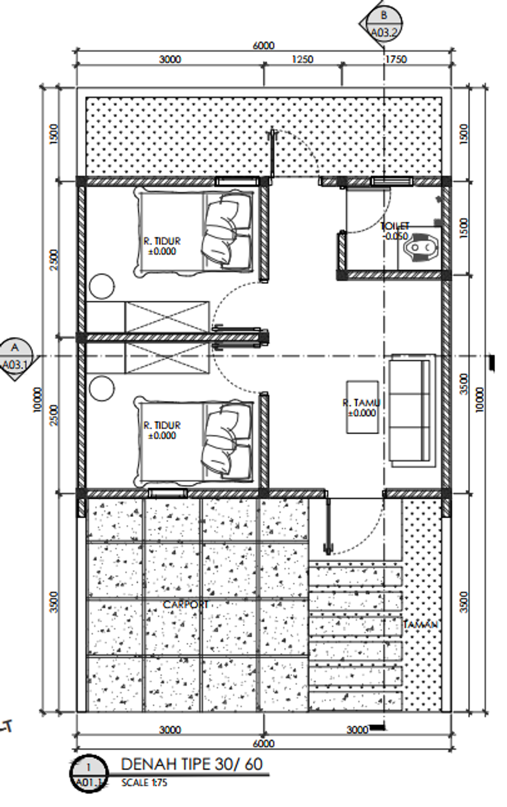 foto denah rumah tipe 30/60 perumahan LIMBAD RESIDENCE 2
