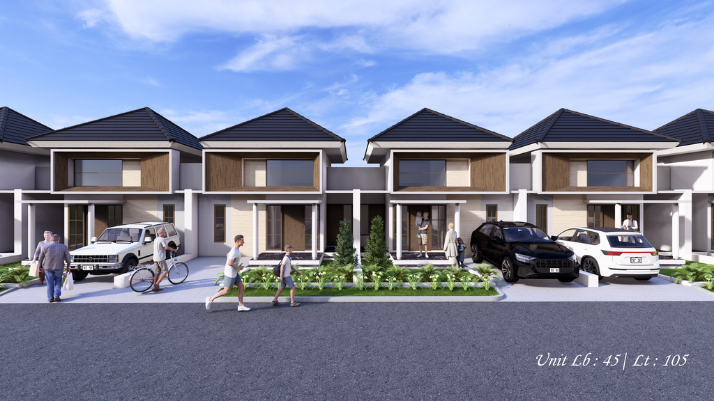 foto tampak rumah tipe 7 x 15 m perumahan KADAR MALIBELA RESIDENCE III