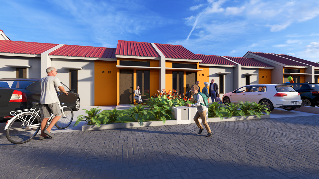 foto tampak rumah tipe 7x12 perumahan KADAR MALIBELA RESIDENCE III
