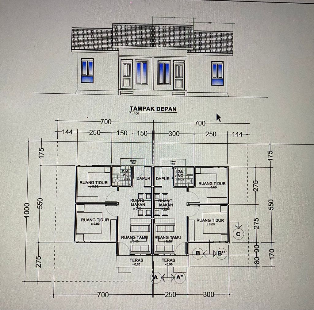 foto denah rumah tipe 34 perumahan PALMA HILL 3