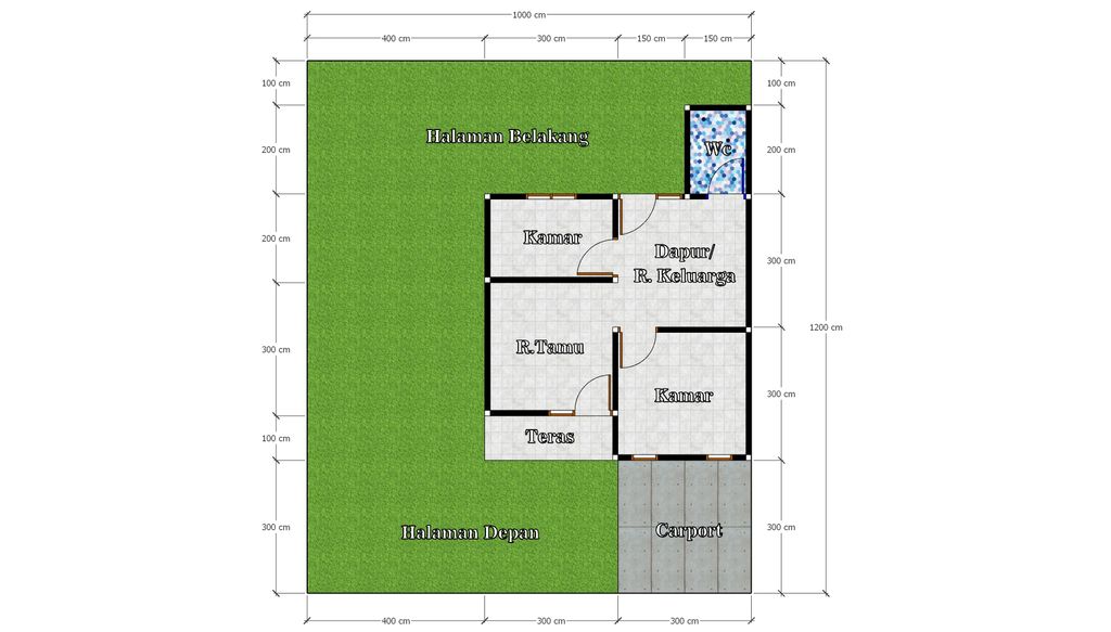 foto denah rumah tipe 36 perumahan GAJAH MADA RESIDENCE 3