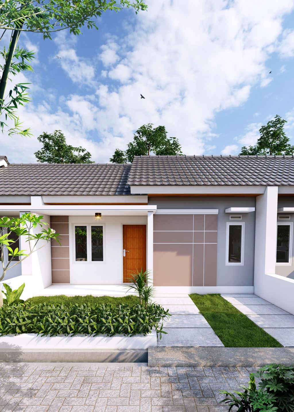 foto tampak rumah tipe SUBSIDI 36/70 perumahan ALAM AGENG RESIDENCE 3