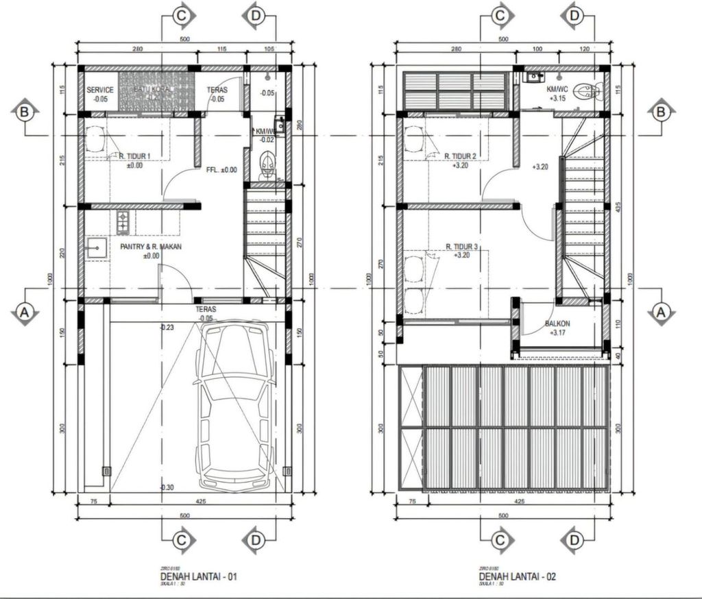 foto denah rumah tipe ZIRO 61/50 perumahan The Araya