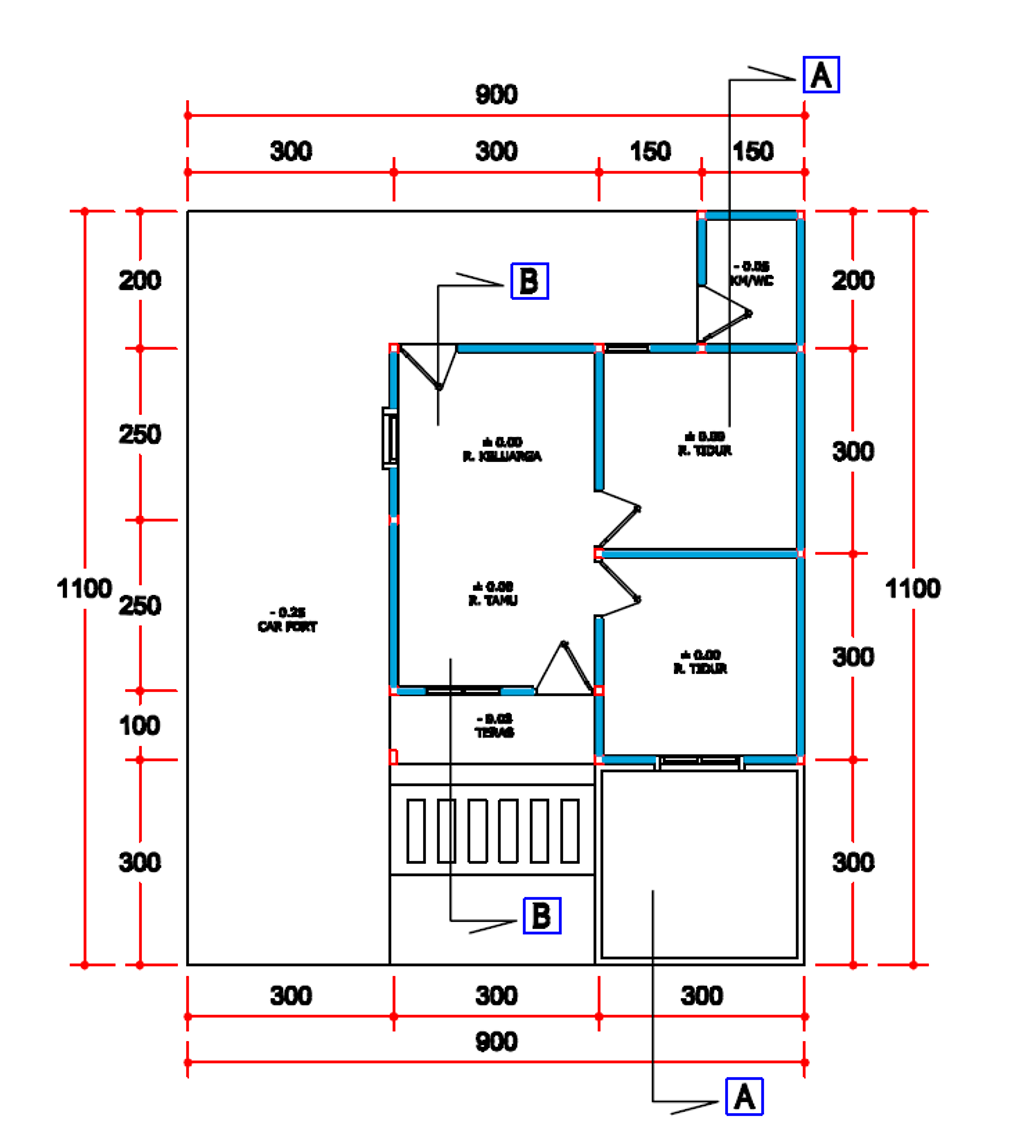 foto denah rumah tipe 36 perumahan MUTIARA KIMI RESIDENCE