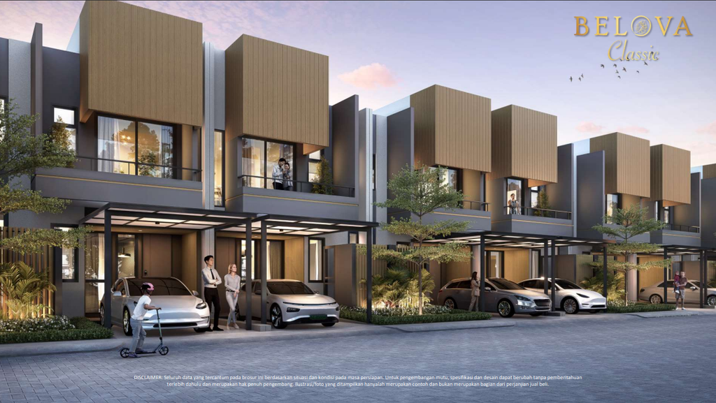 foto tampak rumah tipe Belova 95/86 perumahan ADORA