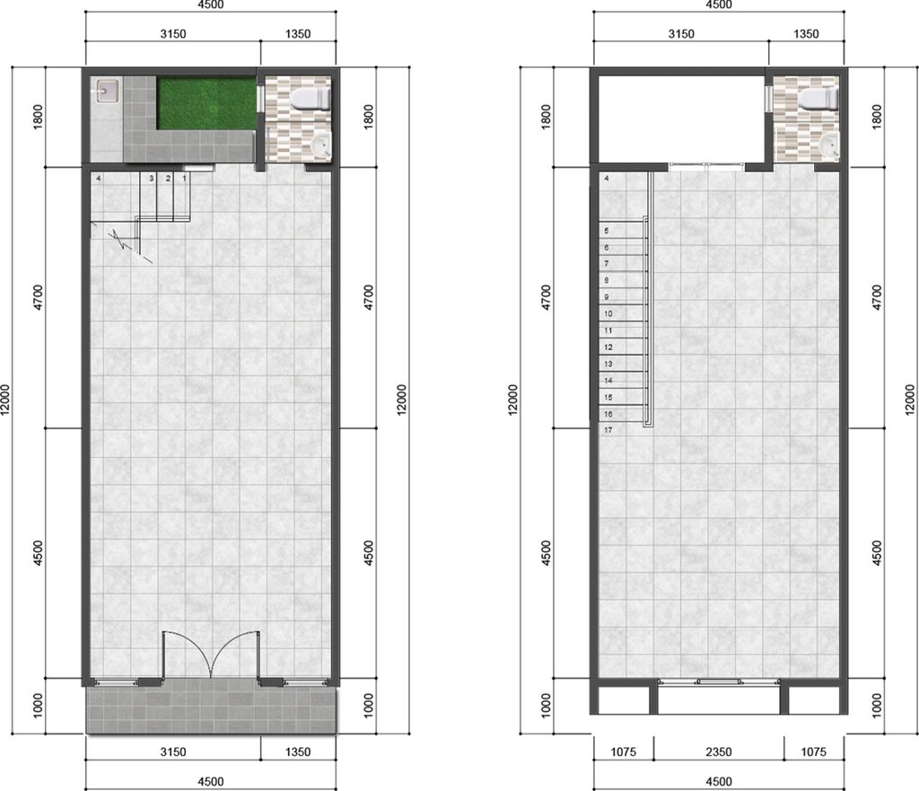 foto denah rumah tipe Ruko Svarna Square perumahan PERUMAHAN BUANA GARDENIA II