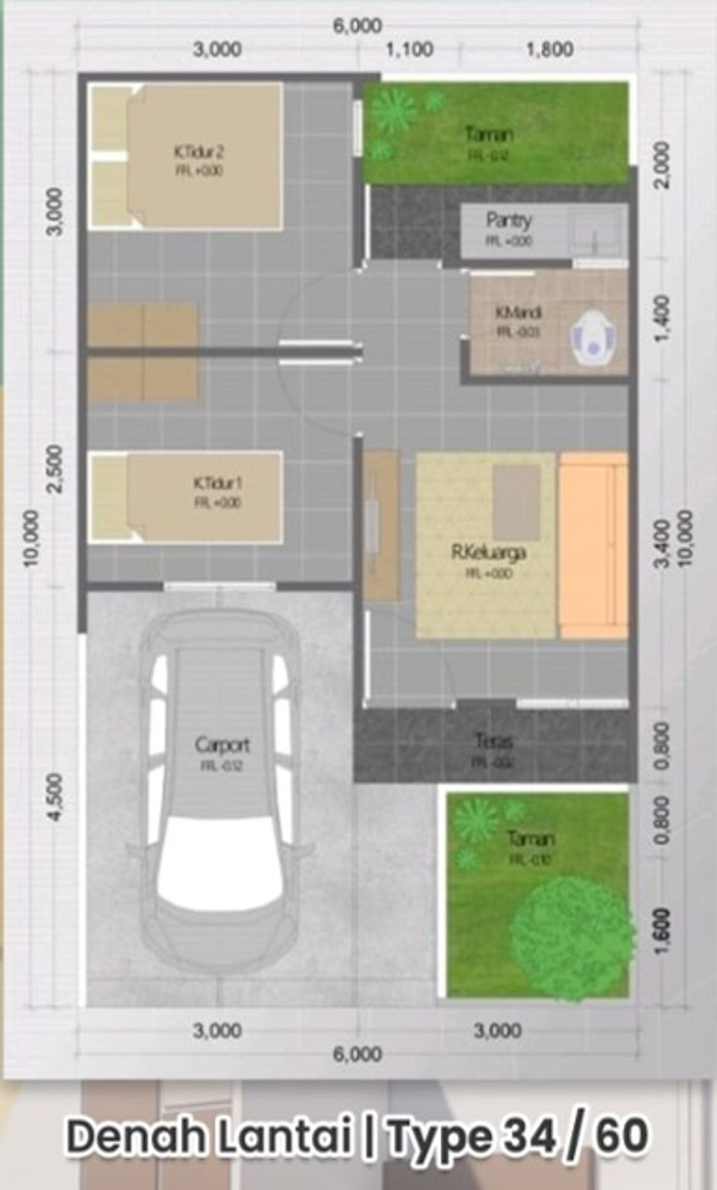 foto denah rumah tipe Tahap 3 perumahan Grand Shafira