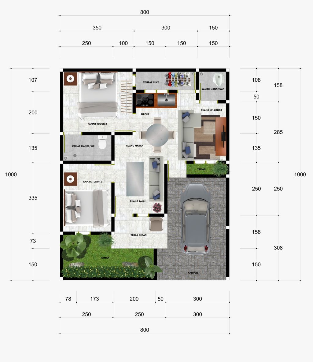 foto denah rumah tipe KOMERSIL perumahan ALAM AGENG RESIDENCE 3
