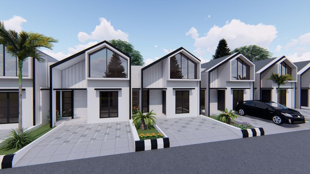 foto tampak rumah tipe J02 perumahan ARGENTINA RESIDENCE